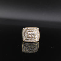 Real 10K Gold Diamond Mens Ring
