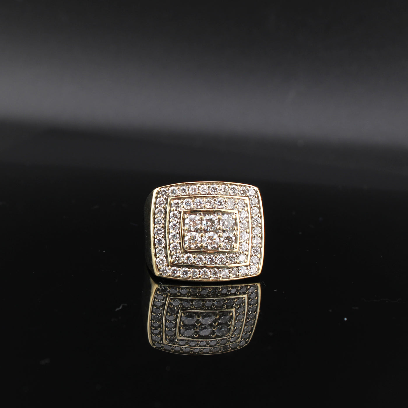 10K Gold Diamond Mens Ring