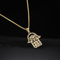 Real 10K Gold Hamsa Pendant