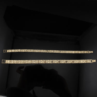 14K Gold Nugget Bracelet