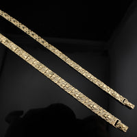Pulsera de Pepitas de Oro de 14K Auténtico para Hombre