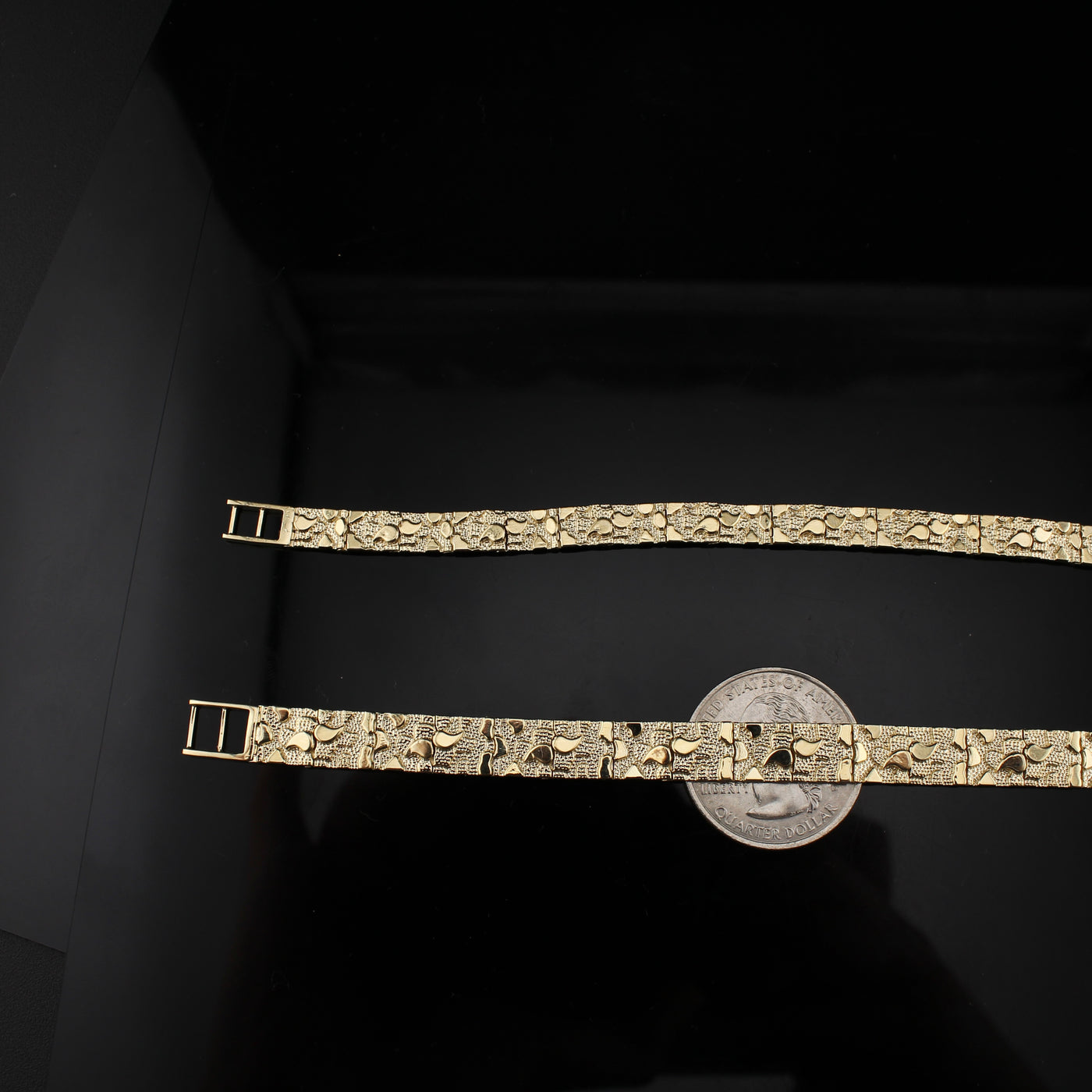 14K Gold Nugget Bracelet