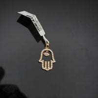 Colgante de Hamsa de Diamantes de Oro de 10K Auténtico