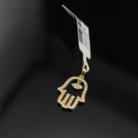Colgante de Hamsa de Diamantes de Oro de 10K Auténtico