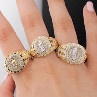 Real 10K Gold Nugget San Judas Saint Jude Ring