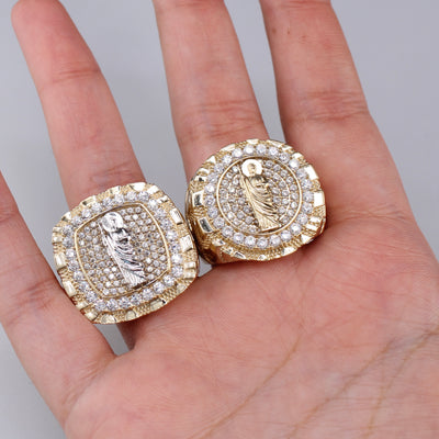 10K Gold San Judas Saint Jude Ring Nugget