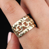 Real 10K Gold Chain Design Ring