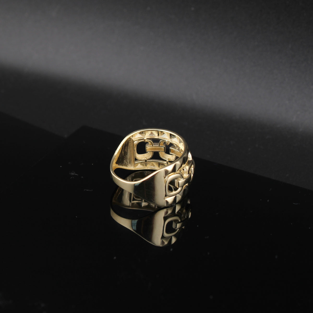 Real 10K Gold Chain Design Ring