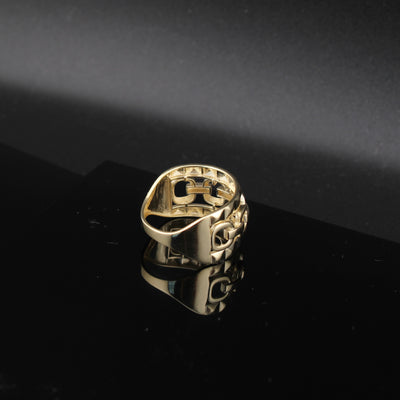 10K Gold Chain Design Ring