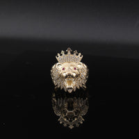 Real 10K Gold Roaring Lion Ring