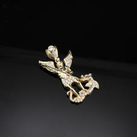 Colgante de ángel de oro de 10K real
