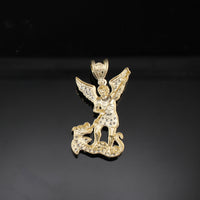Colgante de ángel de oro de 10K real