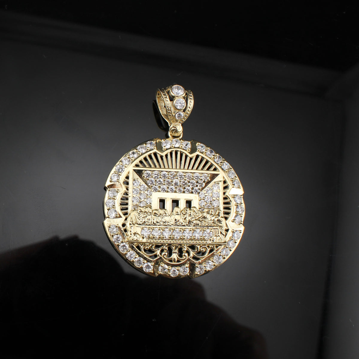 Real 10K Gold Last Supper Pendant
