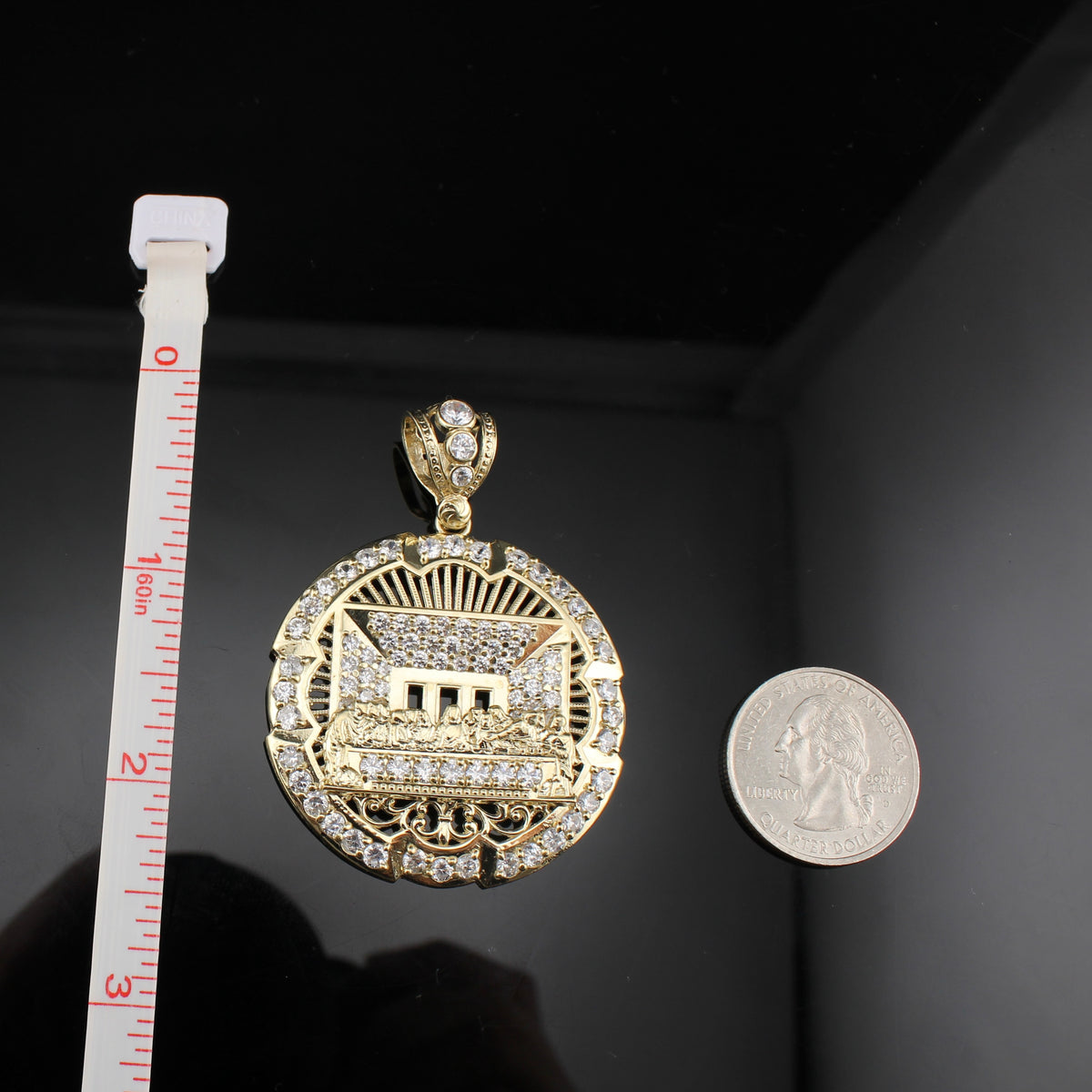 Real 10K Gold Last Supper Pendant