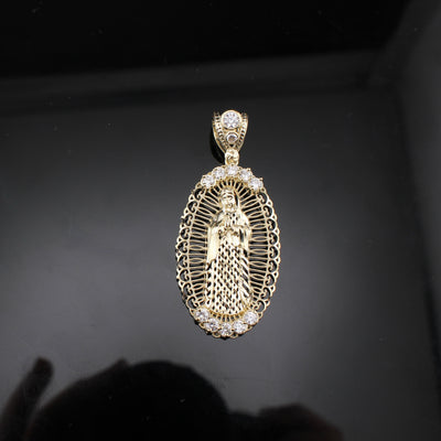 10K Gold Virgin Mary Pendant