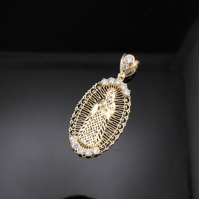 10K Gold Virgin Mary Pendant
