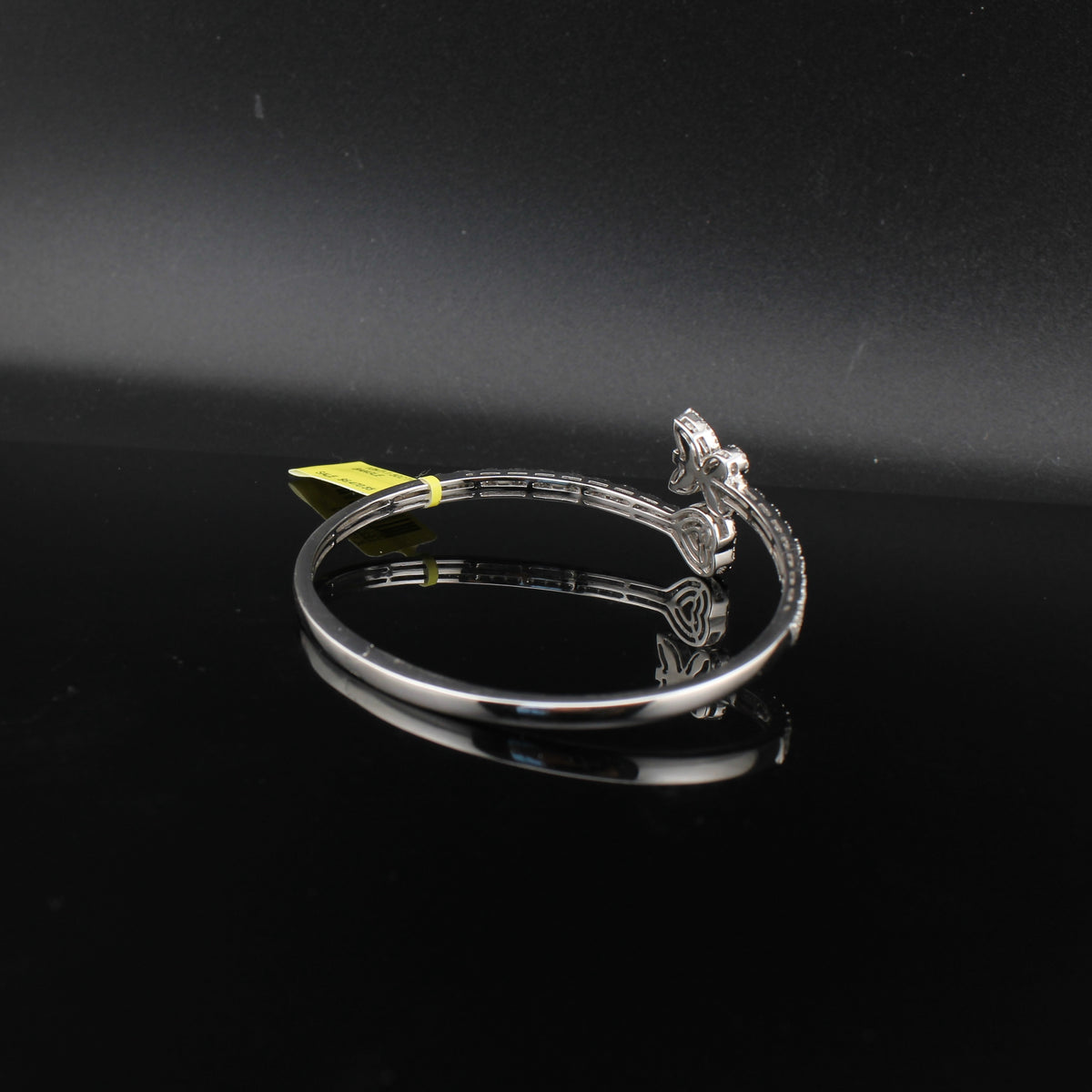 Real 10K Gold Diamond Butterfly Heart Bracelet