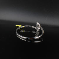 Real 10K Gold Diamond Butterfly Heart Bracelet