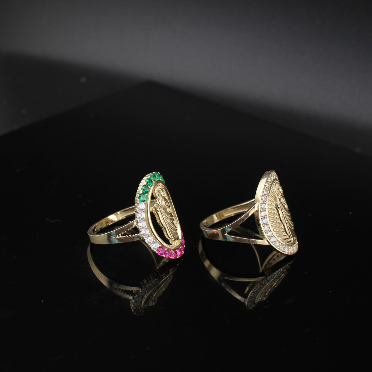 Anillo de oro de 10K auténtico de San Judas