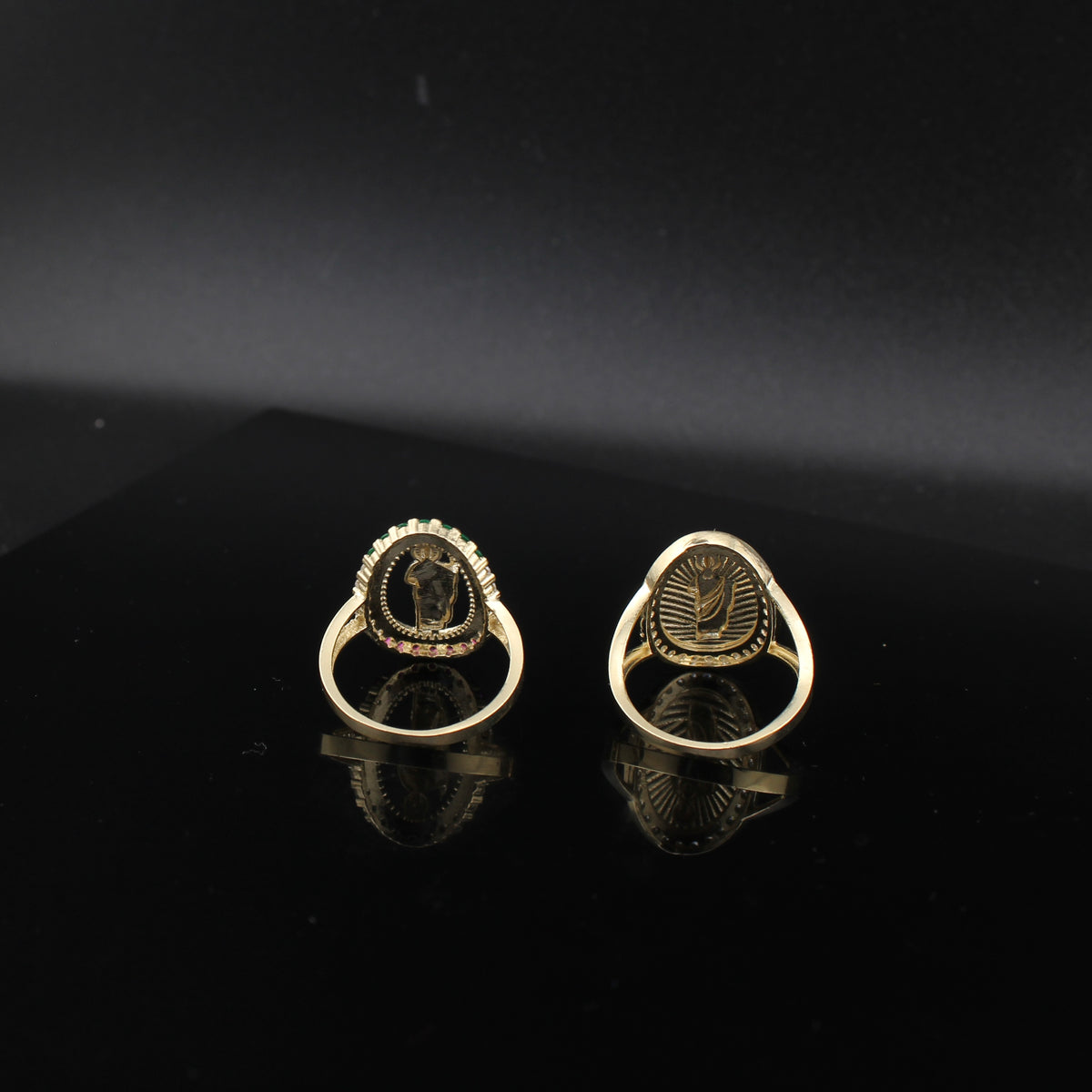Anillo de oro de 10K auténtico de San Judas
