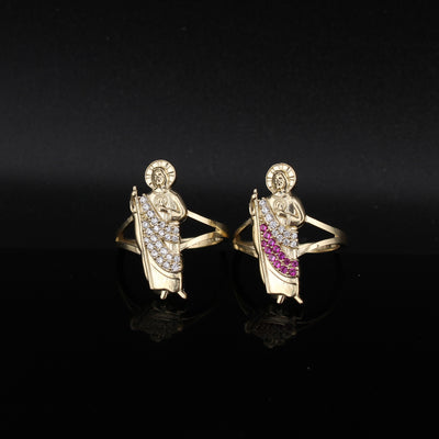 10K Gold Standing San Judas Ring