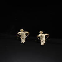 Anillo de oro real de 10 quilates de San Judas de pie