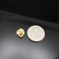 Pendientes de Corazón con Diamantes de Oro de 10K auténtico