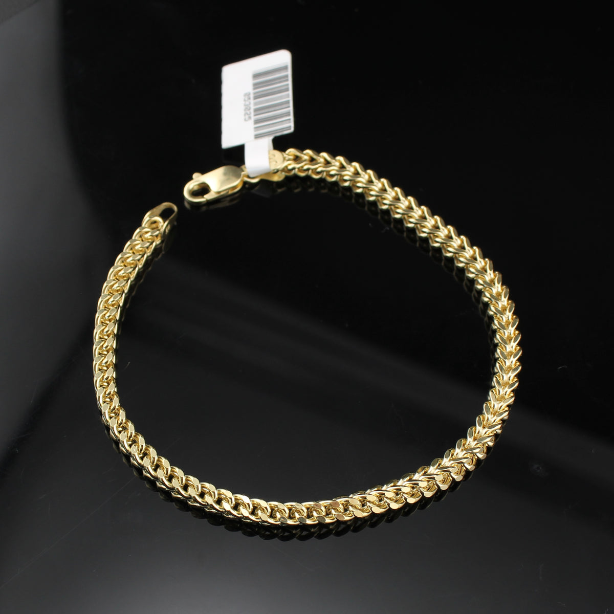 Real 10K Gold Franco Bracelet