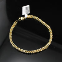 Real 10K Gold Franco Bracelet