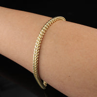 Real 10K Gold Franco Bracelet