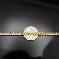 Real 10K Gold Franco Bracelet