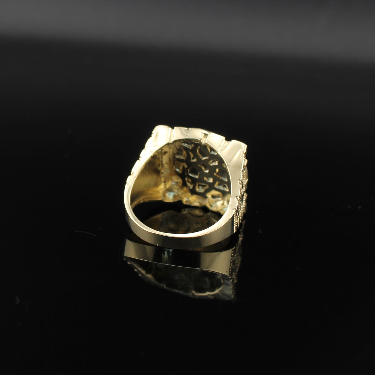 Real 10K Gold Mexican Centenario 50 Pesos Ring