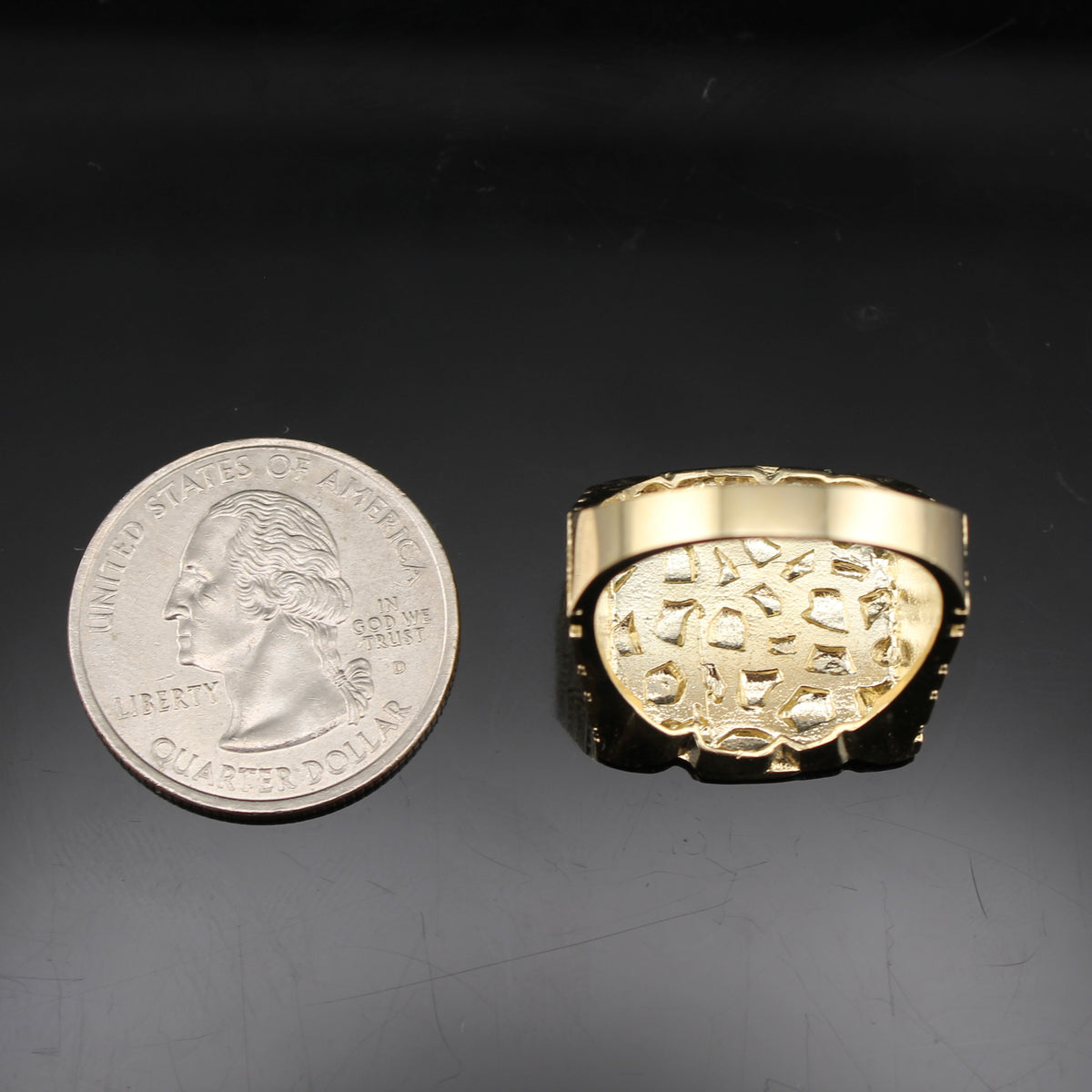 Real 10K Gold Mexican Centenario 50 Pesos Ring