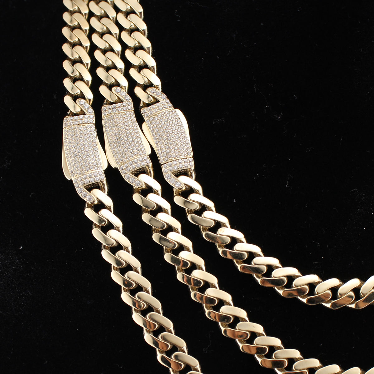 Cadena Cubana Royal de Oro de 10K auténtico de 6.5mm