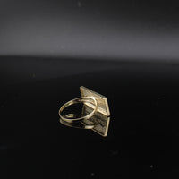 Real 10K Gold Last Supper Ring - Rectangle Last Supper Ring