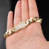 Real 14K Gold 10.5mm Royal Cuban Bracelet