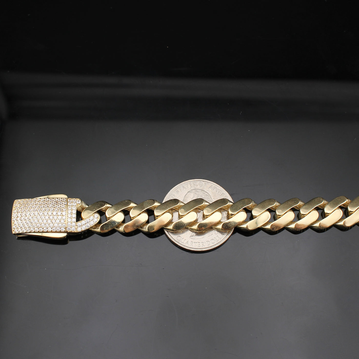 14K Gold Royal Cuban Bracelet 10.5mm