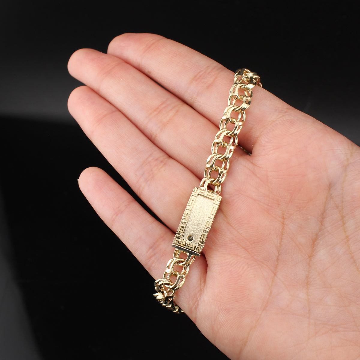 Real 14K Gold 7mm Chino Bracelet