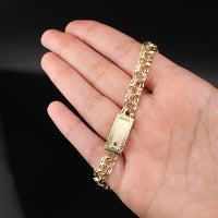 Real 14K Gold 7mm Chino Bracelet