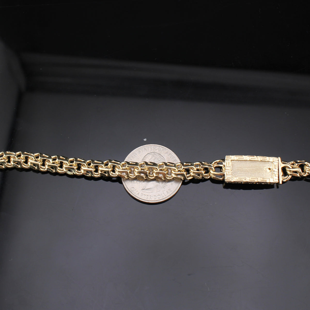 Cadena Chino de Oro Real de 14K y 7mm