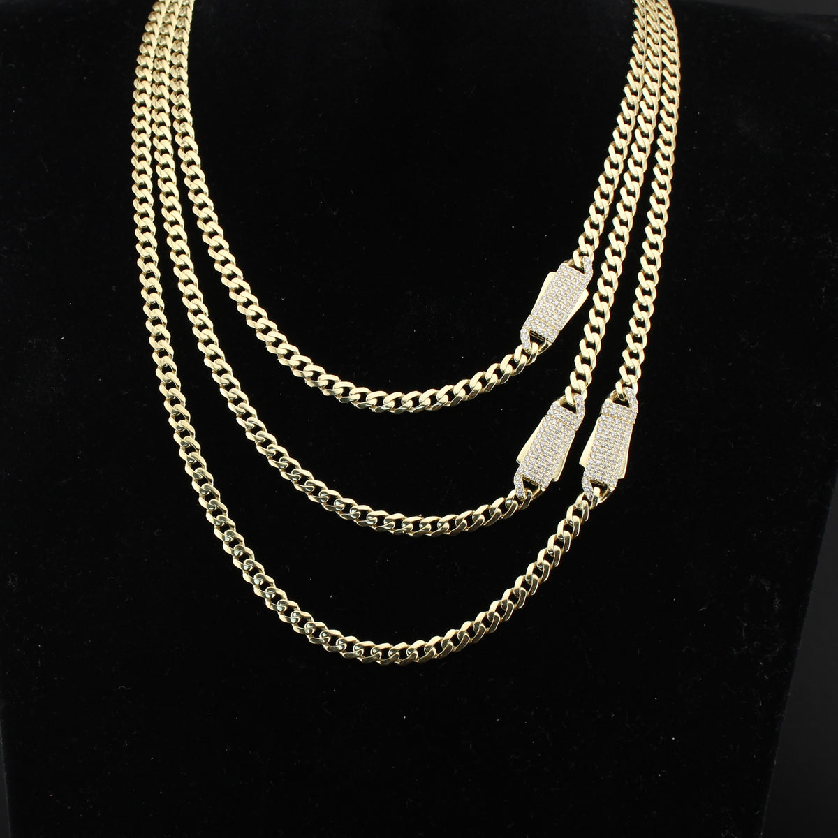 Real 14K Gold 4.5mm Royal Miami Cuban Chain