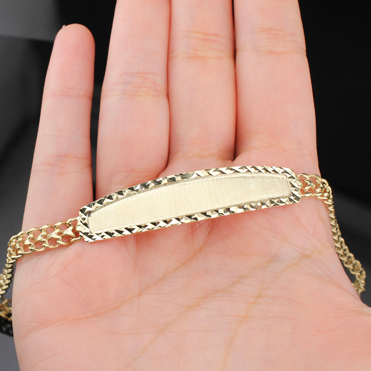 Pulsera Chino de Oro de 10K auténtico