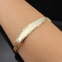 Pulsera Chino de Oro de 10K auténtico