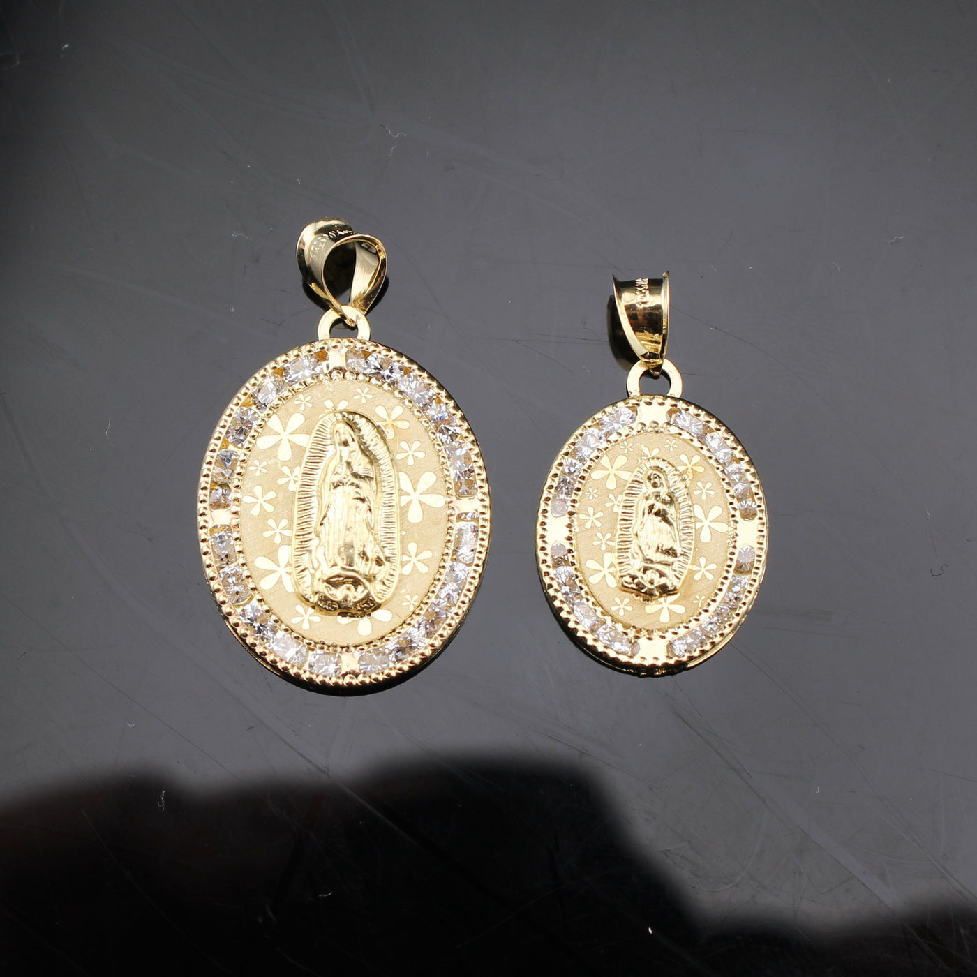 10K Gold Virgin Mary Pendants