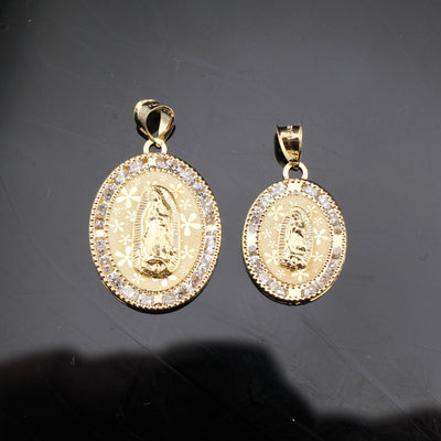 10K Gold Virgin Mary Pendants