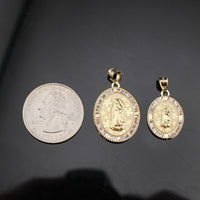 Colgantes de la Virgen María de oro de 10K auténtico