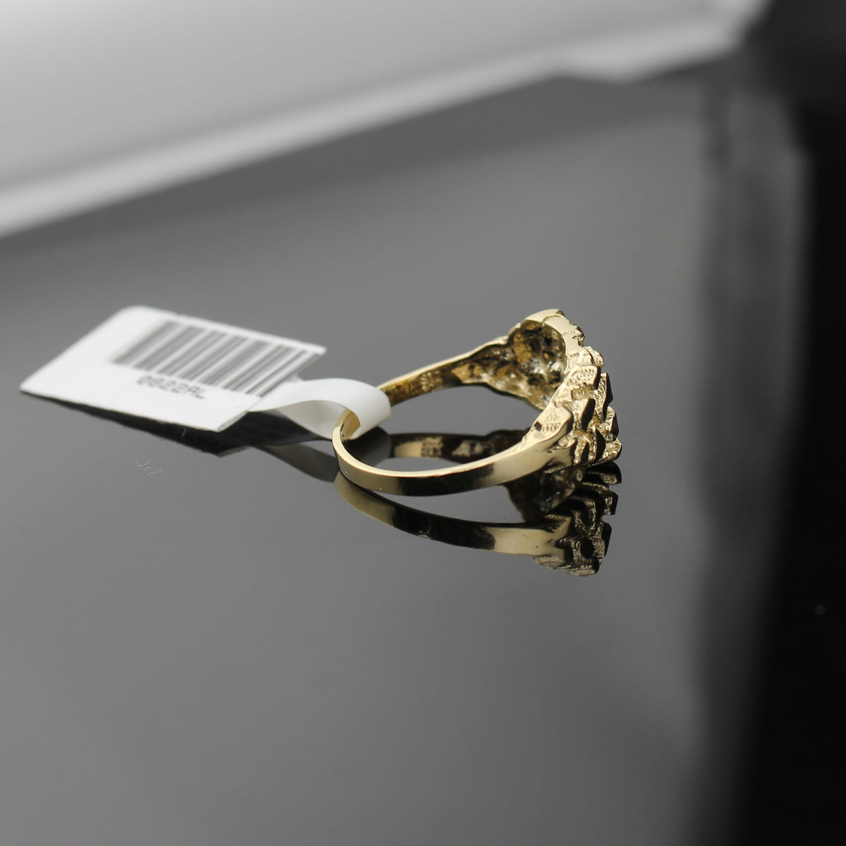 Anillo de oro de 10K real con pepita extrapequeña