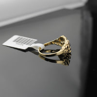Anillo de oro de 10K real con pepita extrapequeña