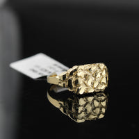 Anillo de oro de 10K real con pepita extrapequeña