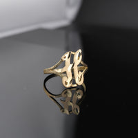 Real 10K Gold Initial H Ring